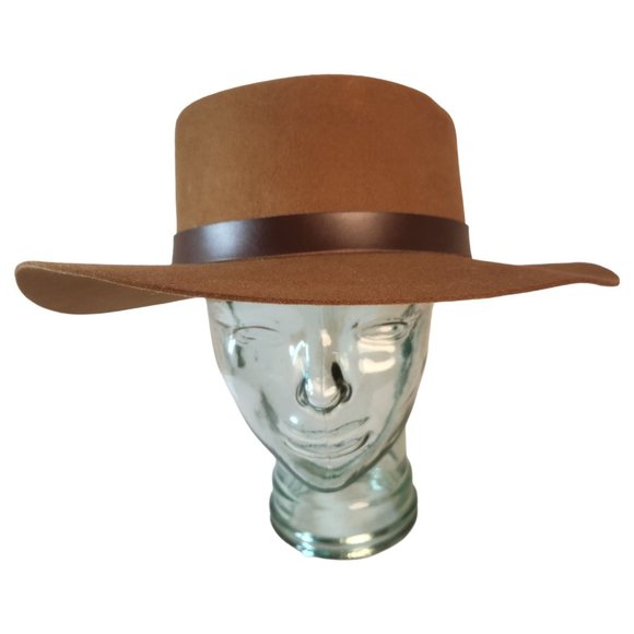 Gigi Pip Linden Boater Australian Wool Wide Brim Hat Size 59 M/L - Picture 5 of 11